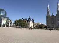 Vista da Escultura Aranha Canadá Ottawa