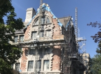 Vista Edificação Universitária Em Obra Montreal Canadá