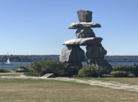 Vista Escultura na Praia Vancouver Canadá